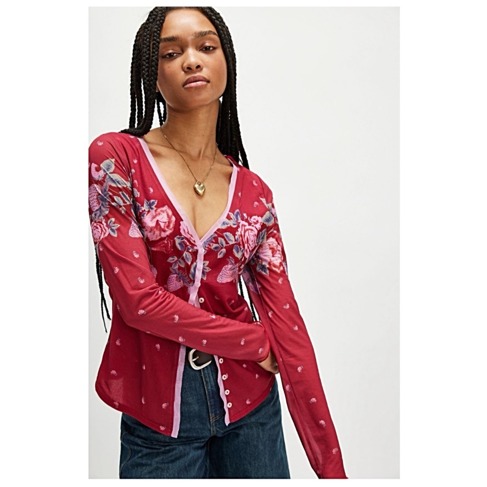🚩NwT’s-$80 FREE PEOPLE Home Grown Cardi S Cardigan Soft Lightweight Top